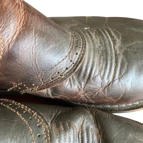 Justin Original Work Boots Size 13 D Wide Stampede Leather Cowboy Western WK4660