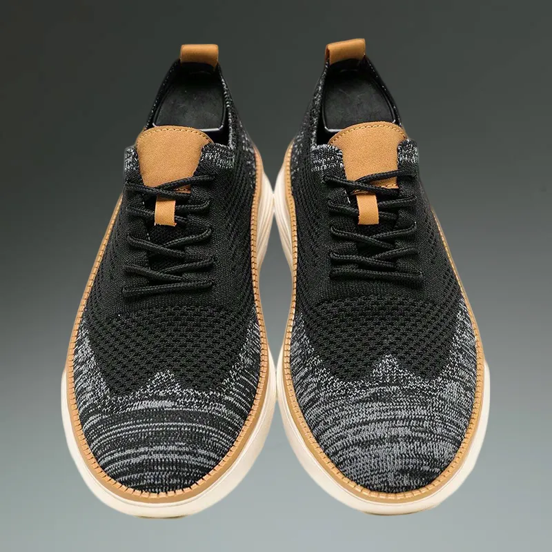 Kai - Lässige Herren-Schnürschuhe aus gestricktem Material