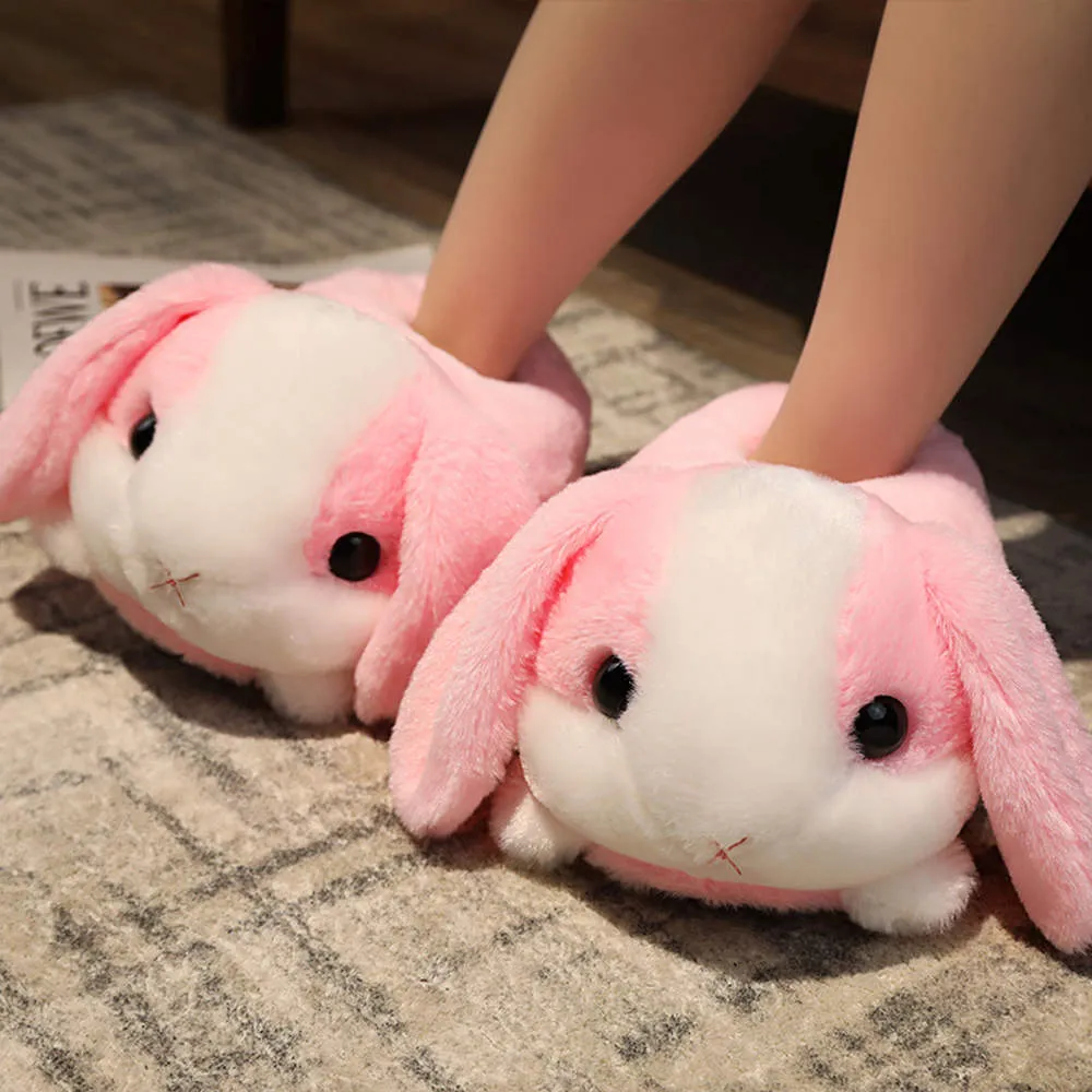 Kawaii Bunny Rabbit Slippers Winter Home Indoor Floor Shoes