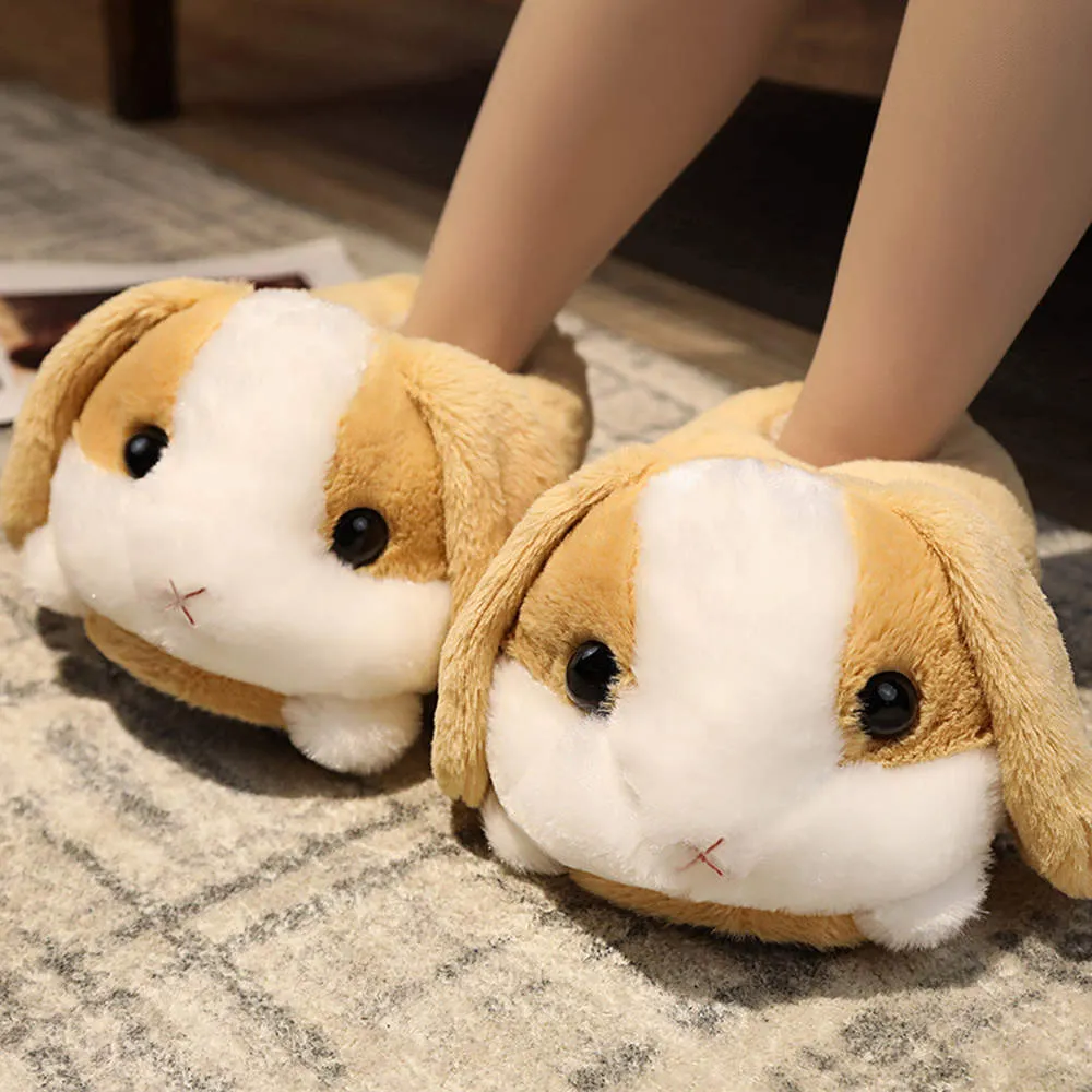 Kawaii Bunny Rabbit Slippers Winter Home Indoor Floor Shoes