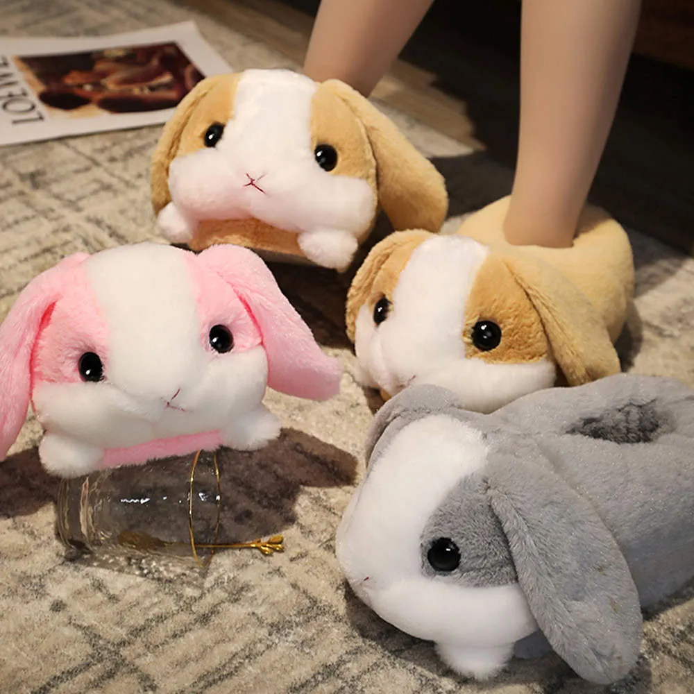 Kawaii Bunny Rabbit Slippers Winter Home Indoor Floor Shoes