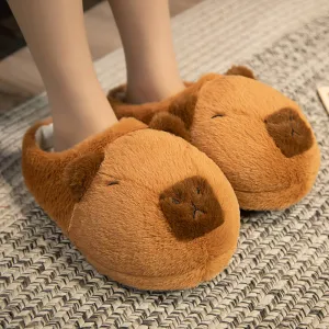 Kawaii Capybara Slippers Winter Indoor Home Shoes