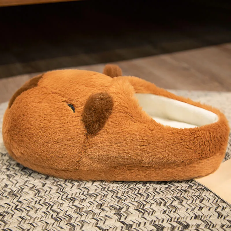 Kawaii Capybara Slippers Winter Indoor Home Shoes