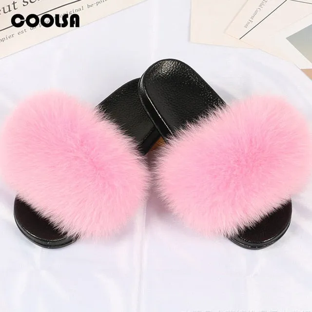 Kids Fur Slippers Summer time cuteness winter coziness