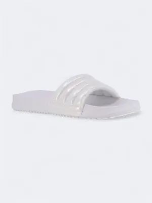 Kid's Girl's Plain Slippers,Silver