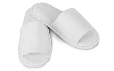 Kids Open Toe Velour Slippers, Non-Slip Sole, Comfort & Breathable