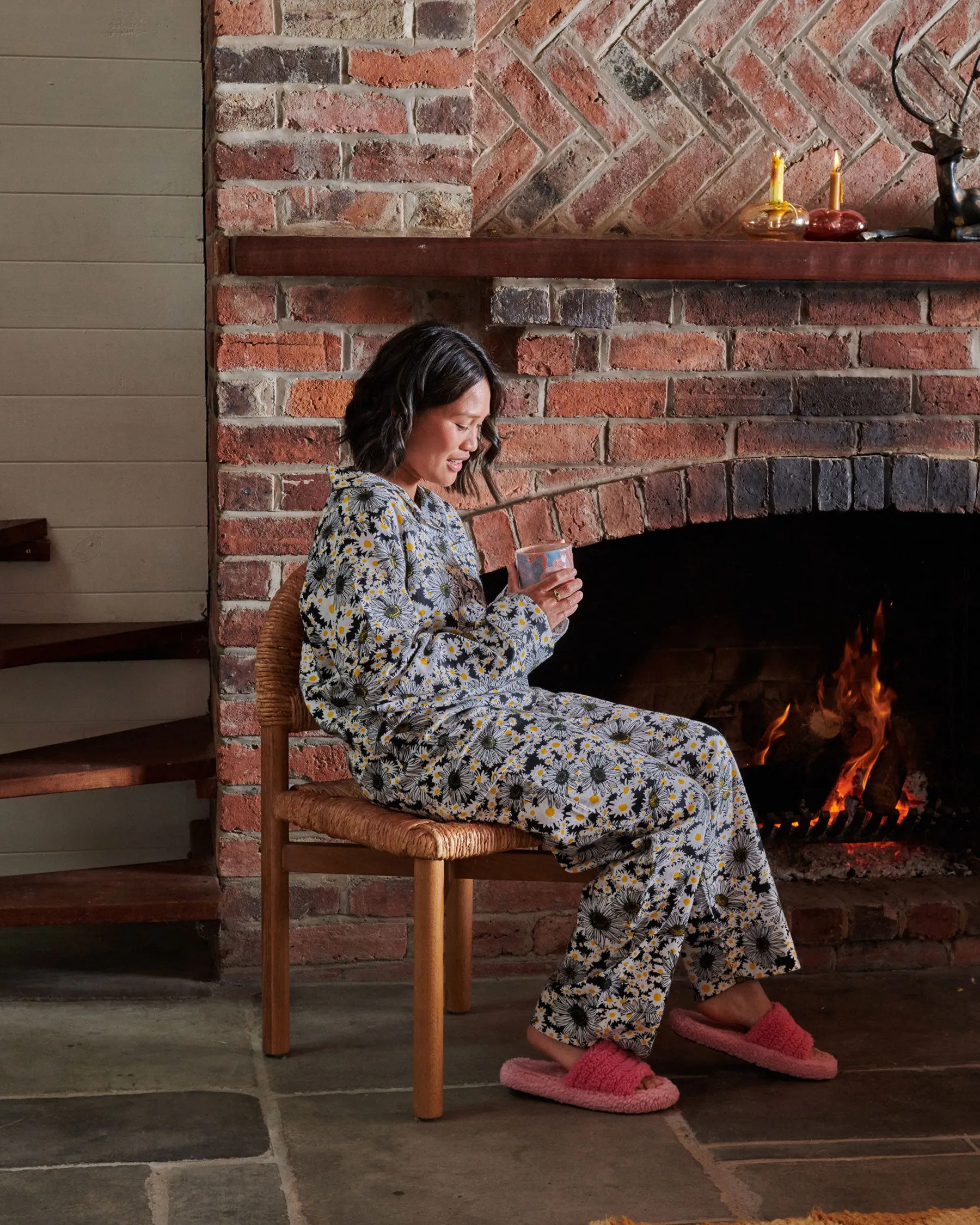 Kip & Co LADIES | Woodstock Petals Flannelette Pyjama Set