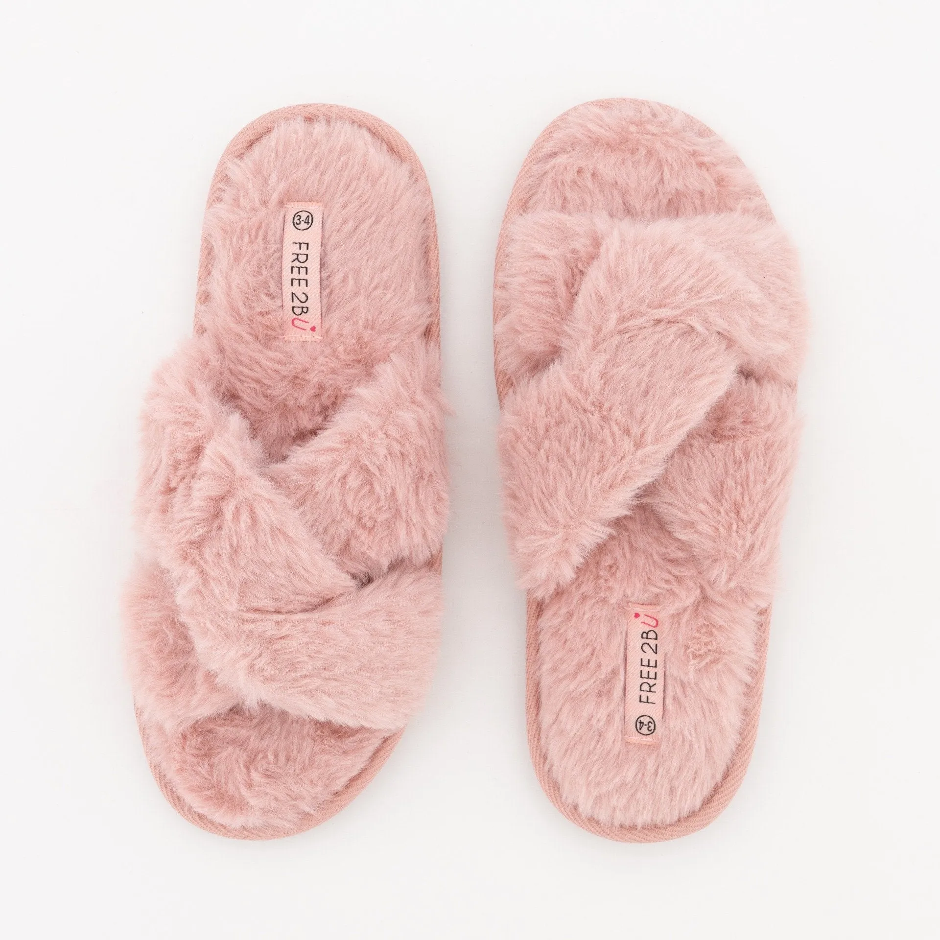Ladies Interlace Open Toe Slipper - Mauve