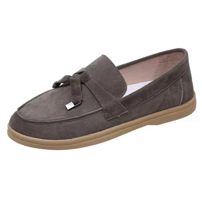 Leisure Bowknot Design Flat Slip On Loafers for Office Lady