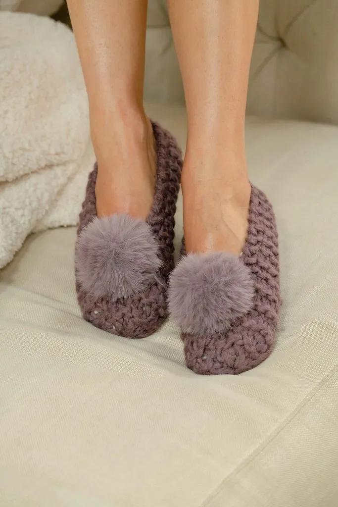 Lemon Popcorn Pom Pom Ballerina Slipper