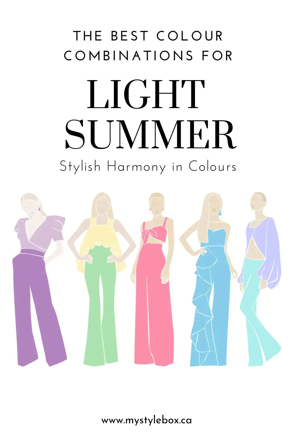 Light Summer Season Digital Color Palette and Color Combinations Bundle