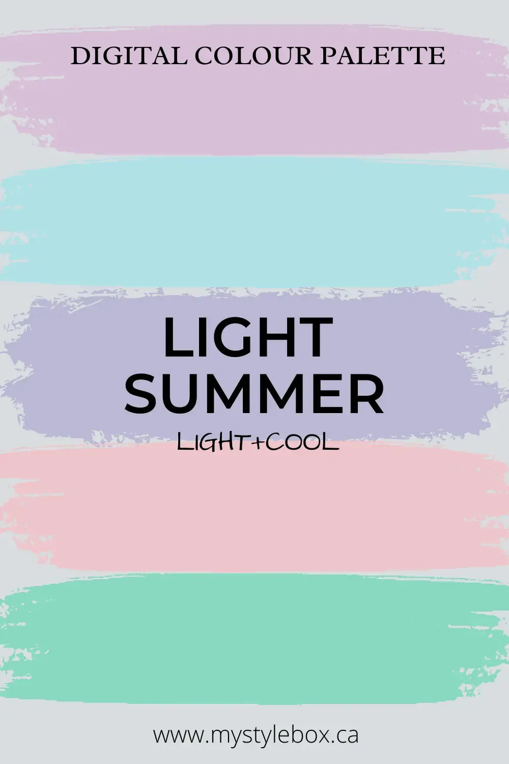 Light Summer Season Digital Color Palette and Color Combinations Bundle