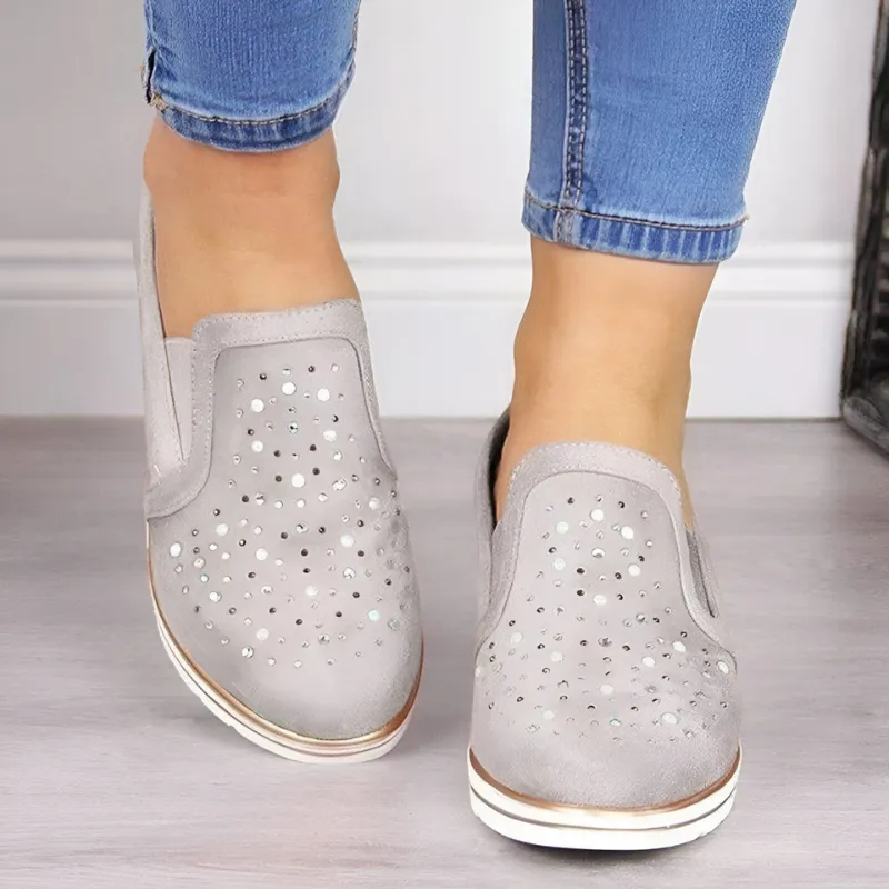 Lisa™ | Orthopedic Wedge Loafers with Rhinestones 1 1 FREE