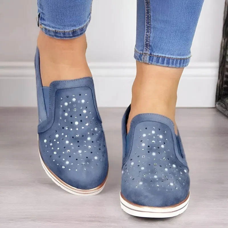 Lisa™ | Orthopedic Wedge Loafers with Rhinestones