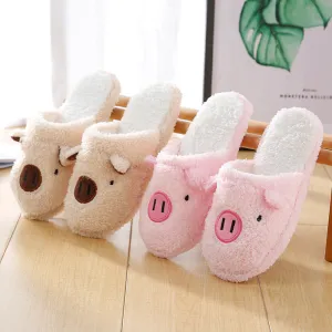 Little Cute Pigs Home Couple Slippers Non-slip Home Cotton Shoes