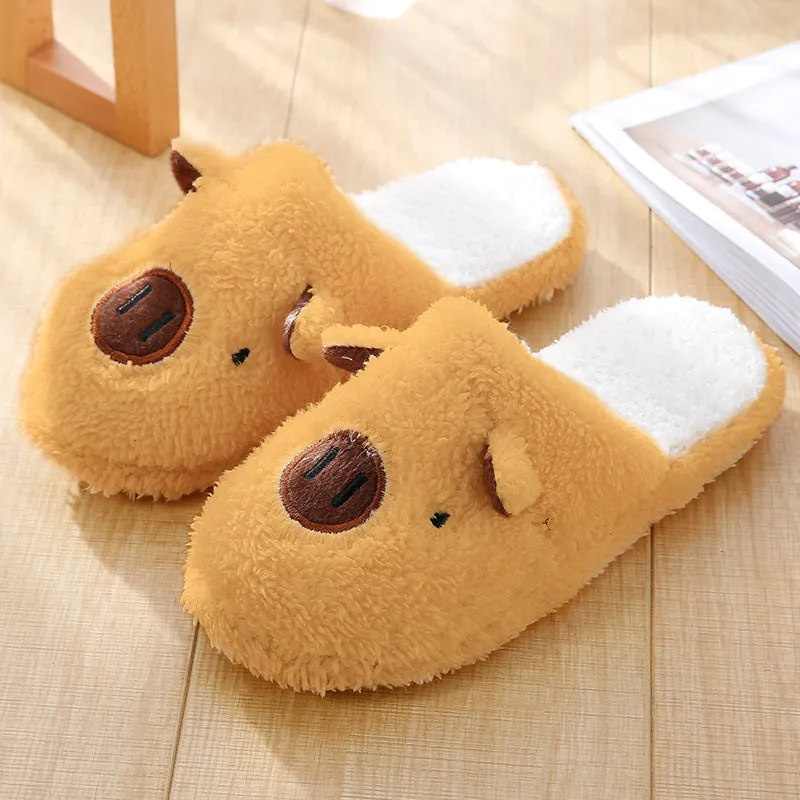 Little Cute Pigs Home Couple Slippers Non-slip Home Cotton Shoes