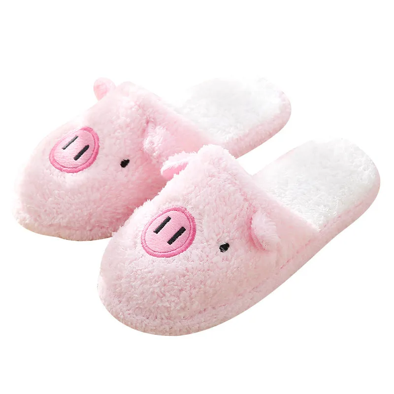 Little Cute Pigs Home Couple Slippers Non-slip Home Cotton Shoes