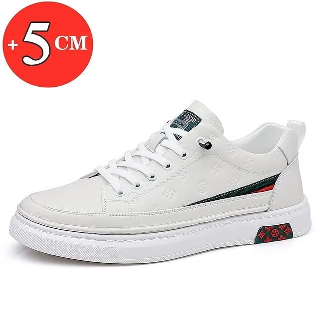 Loafers Taller Shoes White Soft Height Increase 5cm