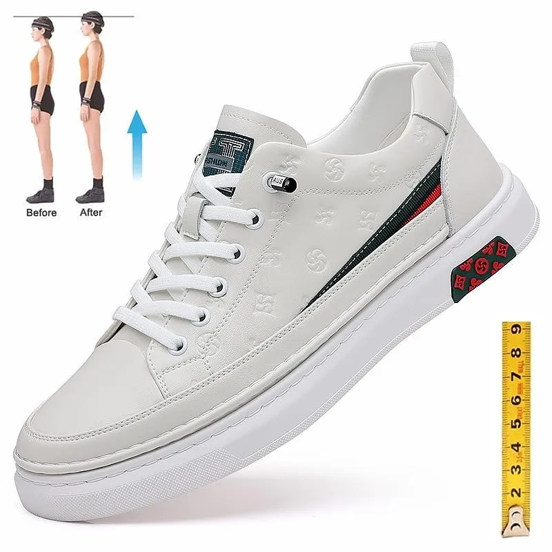 Loafers Taller Shoes White Soft Height Increase 5cm