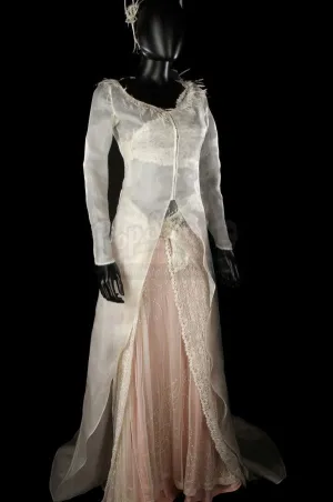 Long Sleeves Keira Knightley Dress Love Actually Best Movie Feather Prom Dress