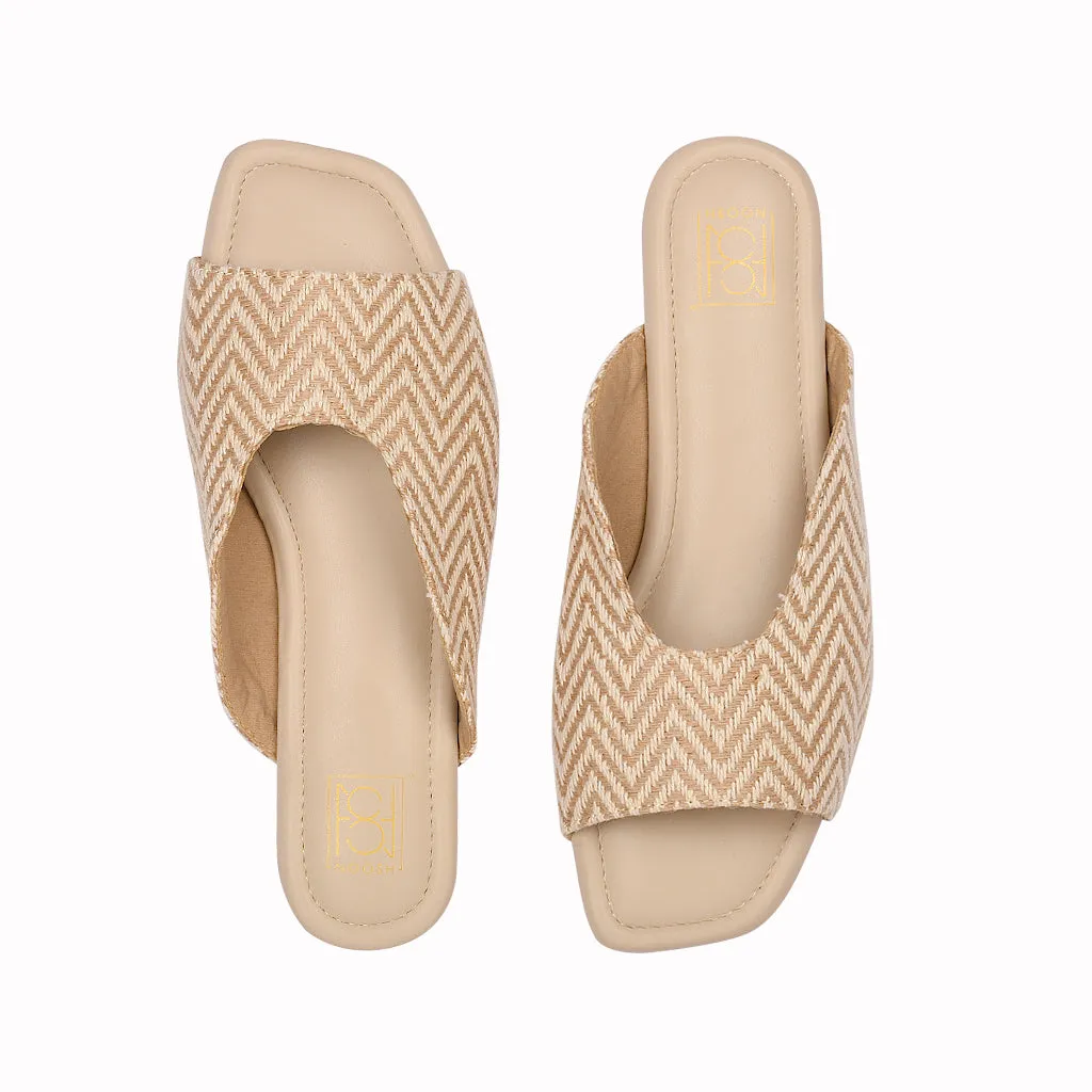 Loom - Chevron Peep Toe Slippers