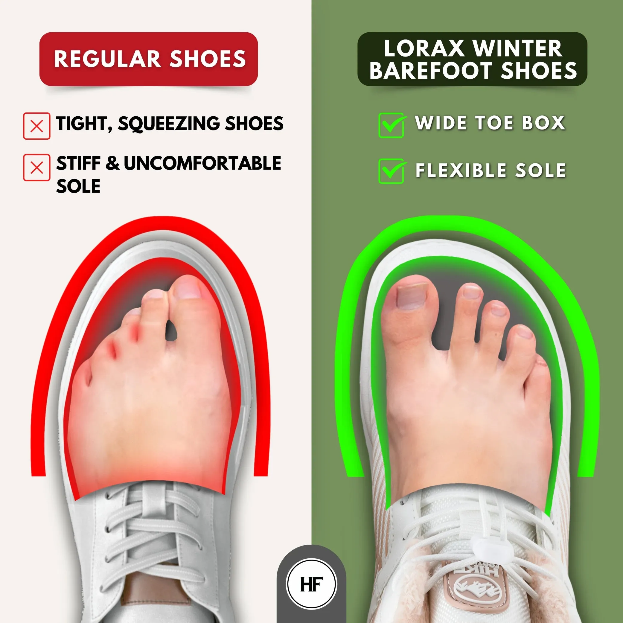 Lorax Winter – Ergonomic & Supportive Winter Barefoot Shoes (Unisex) (BOGO)