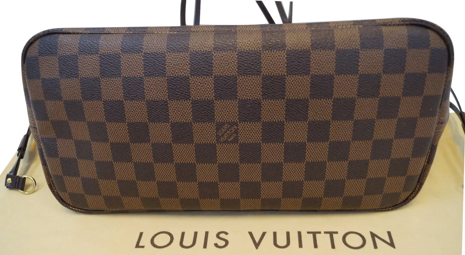 LOUIS VUITTON Neverfull MM Damier Ebene Pink Tote Bag