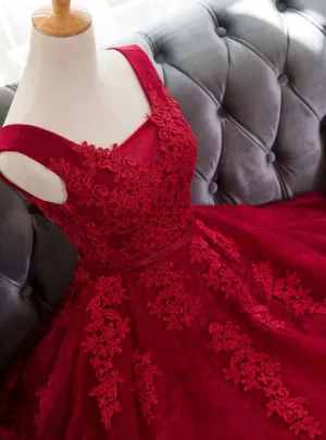 Lovely Wine Red Short Party Dress , Homecoming Dress