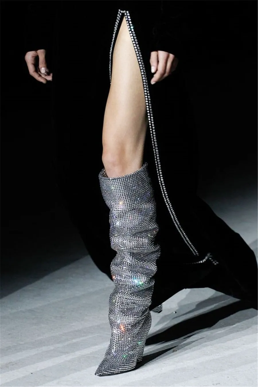 Luxury Crystal Woman High Boots