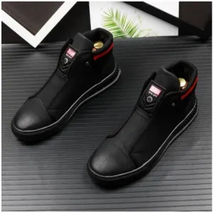 Luxury designer Men White Casual Shoes Med Round Toe British Man Trending Leisure Shoes Younger Flat Platform Street Shoe