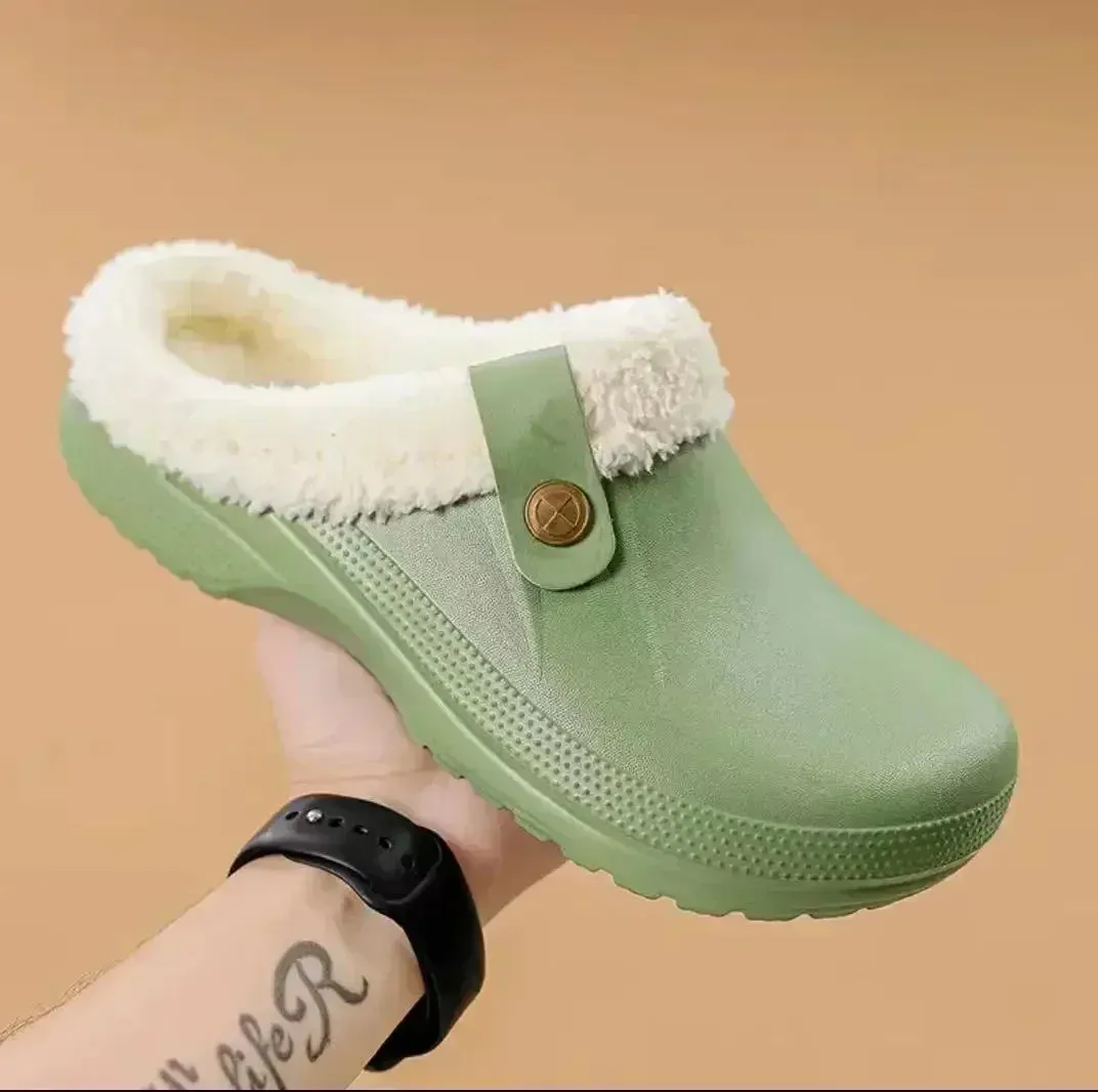 Luxury Garden Shoes Soft Waterproof EVA Plush Slippers