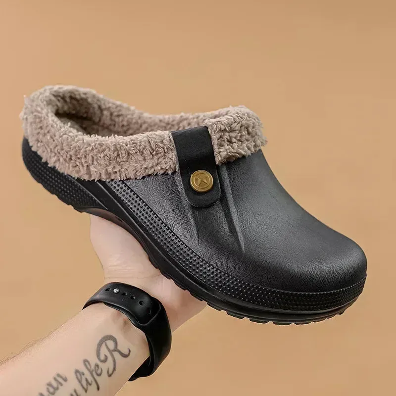 Luxury Garden Shoes Soft Waterproof EVA Plush Slippers