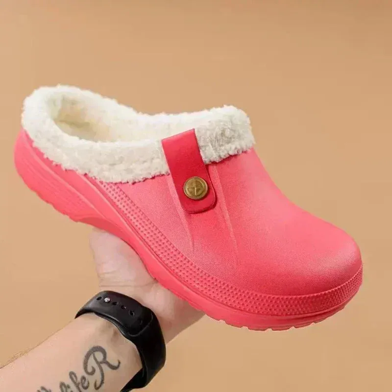 Luxury Garden Shoes Soft Waterproof EVA Plush Slippers