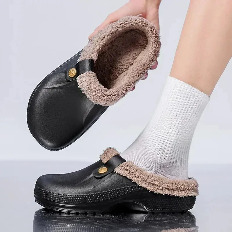Luxury Garden Shoes Soft Waterproof EVA Plush Slippers