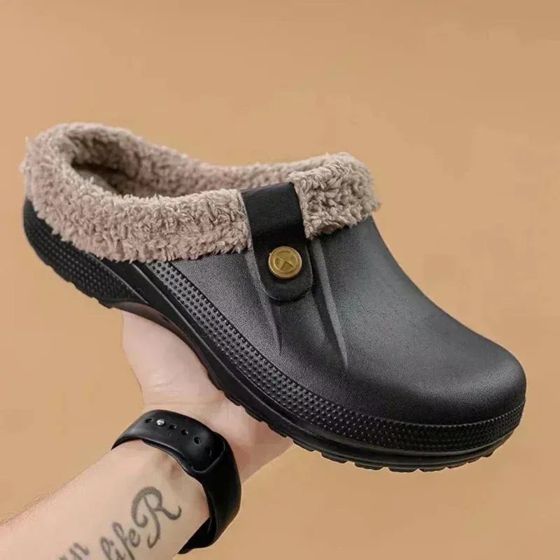 Luxury Garden Shoes Soft Waterproof EVA Plush Slippers