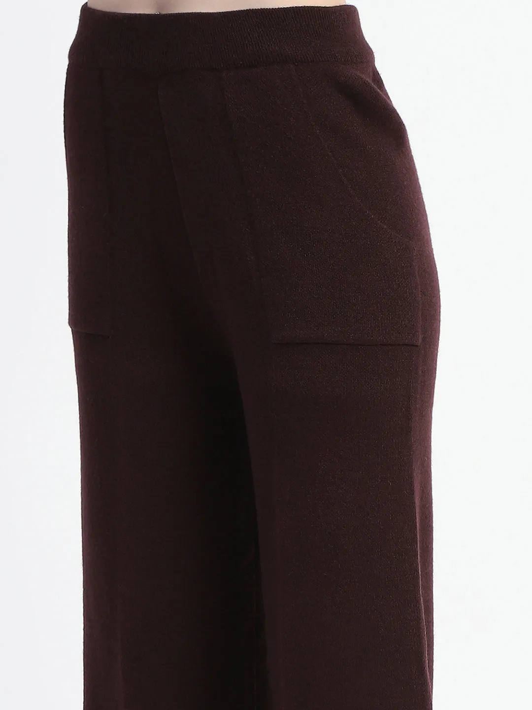 Madame Chocolate Brown Buffalo Plaid Top and Bottom Co-ord Set