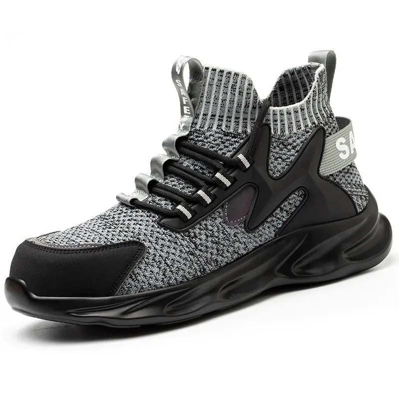 Male Work Boots Indestructible Safety Shoes Men Steel Toe Shoes