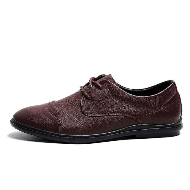 Man Shoes 2020 Spring Summer Male Leather Shoes Genuine Leather Casual clax Men's Derby Footwear Handmade Brand