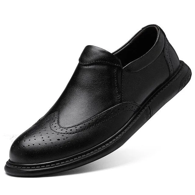 Man Shoes Genuine leather 2020 Spring Summer Male Loafers Casual Footwear Slipons clax Men's Leather Shoe Alligator