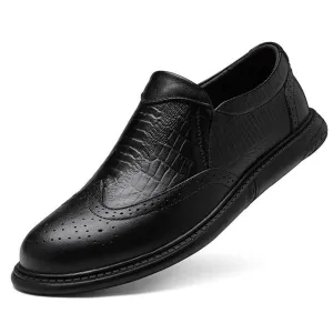 Man Shoes Genuine leather 2020 Spring Summer Male Loafers Casual Footwear Slipons clax Men's Leather Shoe Alligator