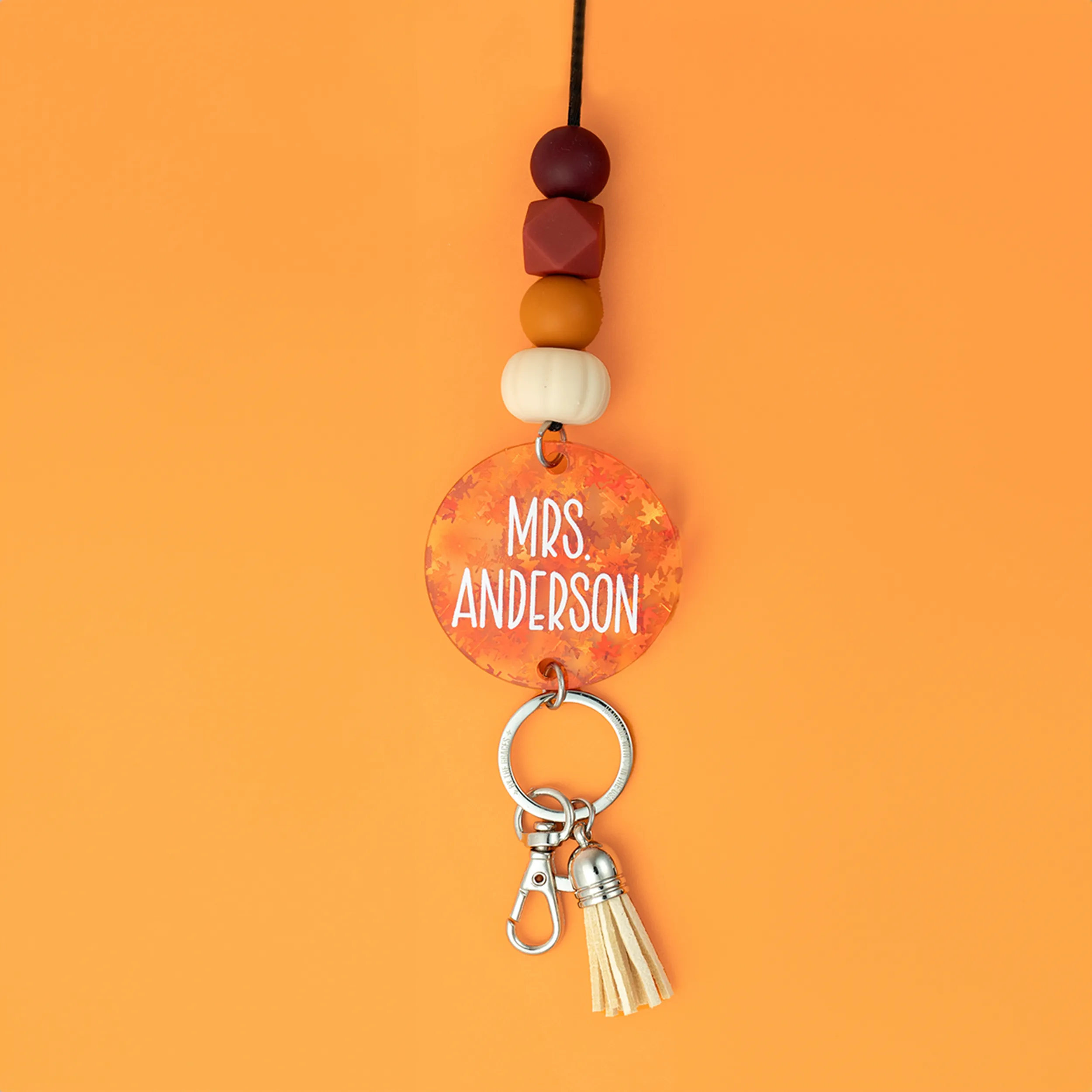 Maple Leaves Acrylic Lanyard
