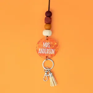Maple Leaves Acrylic Lanyard