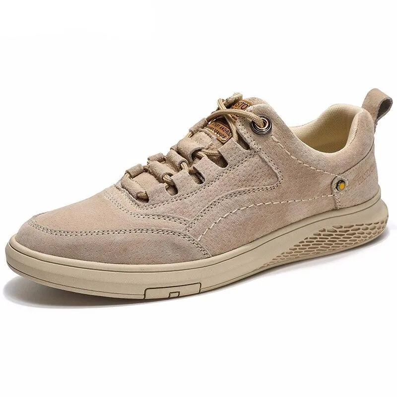 Men Casual Shoes lace up Fashion Men Shoes suede Leather Men Loafers oxofrds Men's Flats Male Shoes Breathable Flats Shoes