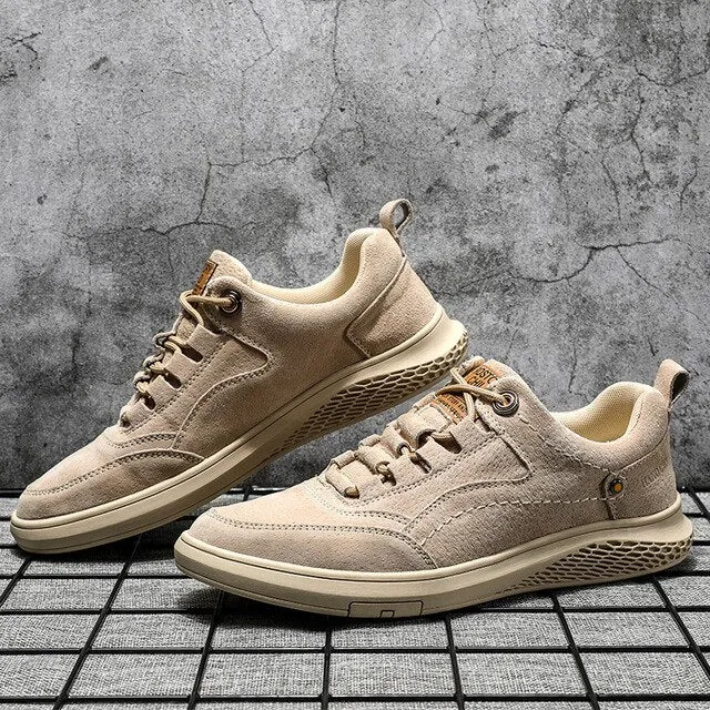 Men Casual Shoes lace up Fashion Men Shoes suede Leather Men Loafers oxofrds Men's Flats Male Shoes Breathable Flats Shoes