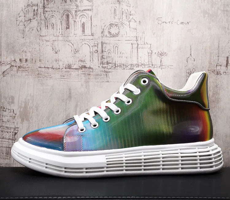 Men Fashion Casual Ankle Boots Spring Autumn Colorful Thick Bottom Luxury Designer Youth Trending Sneakers Male Shoes