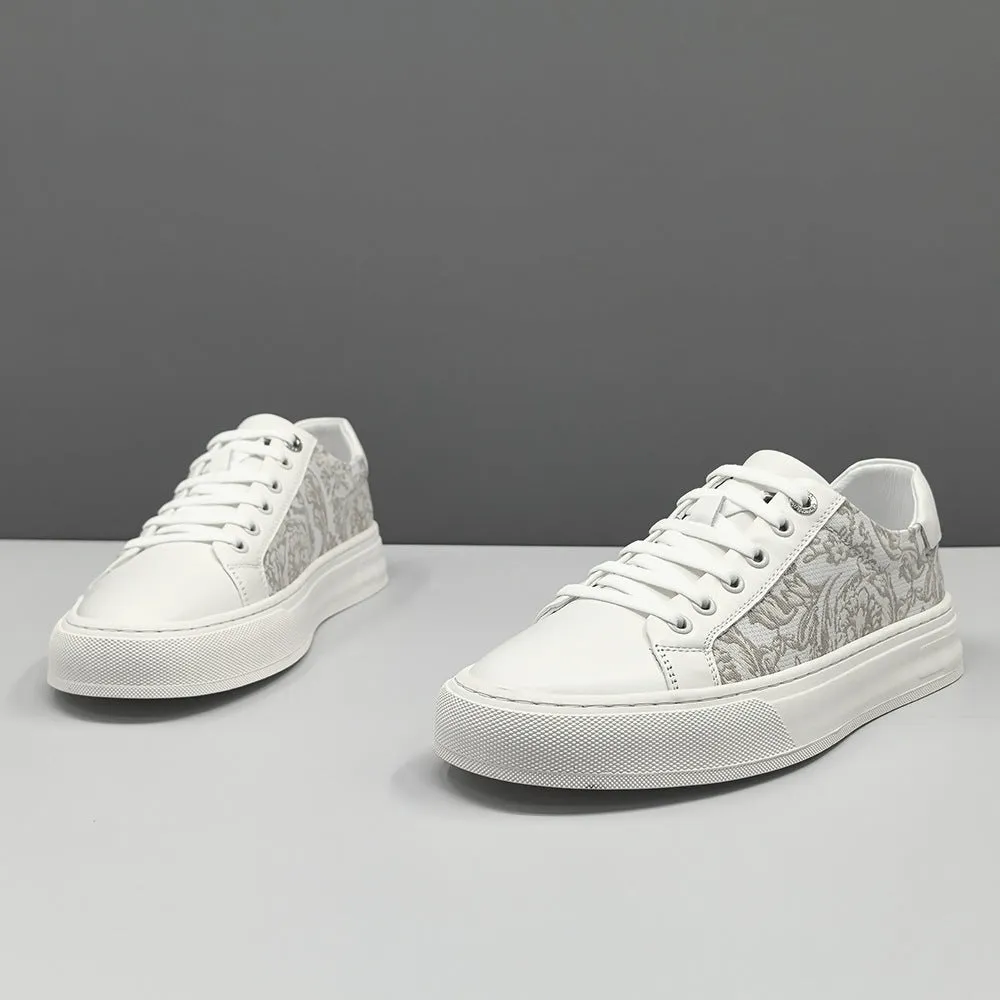 Men Fashion Knitted Canvas Flat Casual Shoes