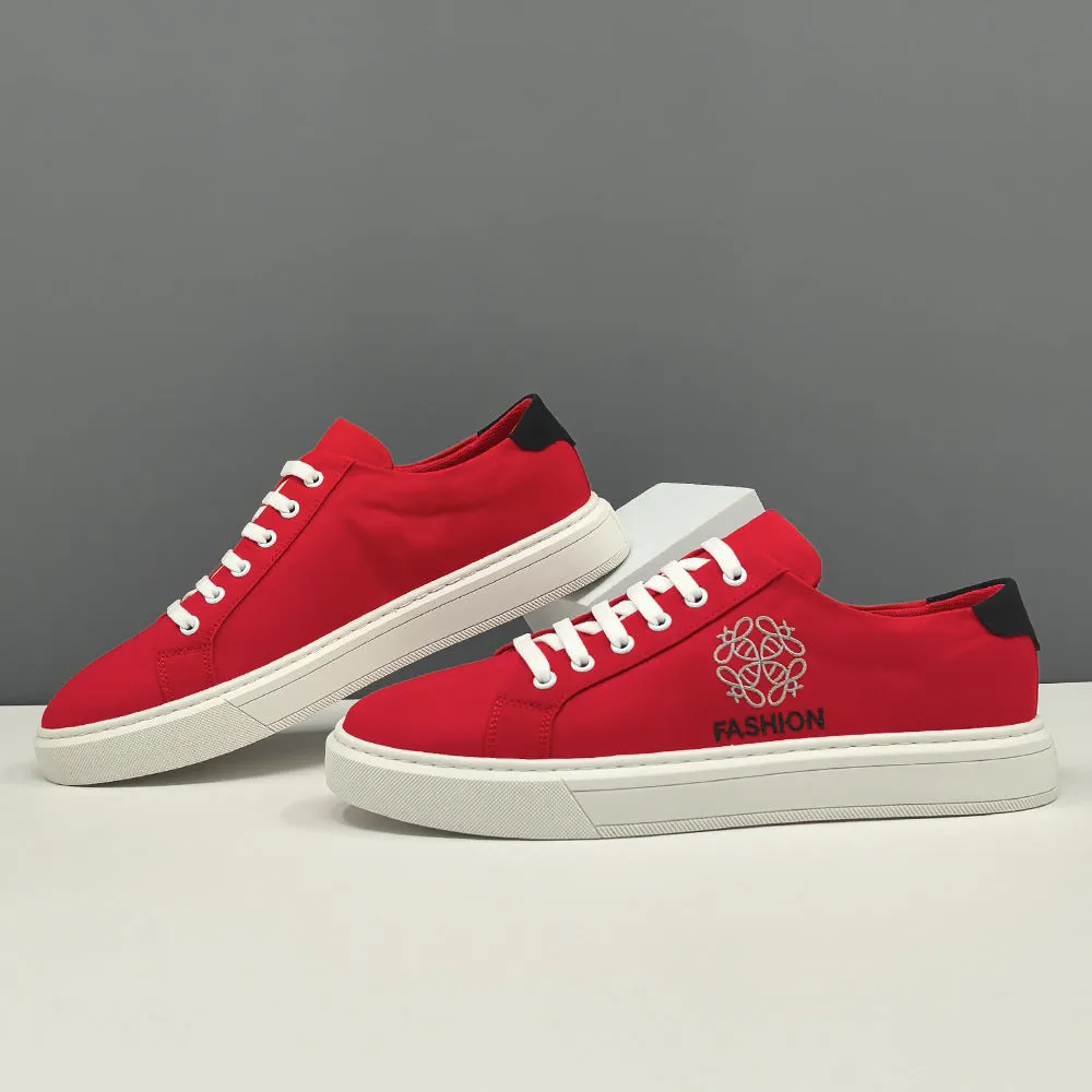 Men Fashion Knitted Canvas Flat Casual Shoes