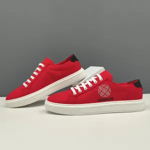 Men Fashion Knitted Canvas Flat Casual Shoes
