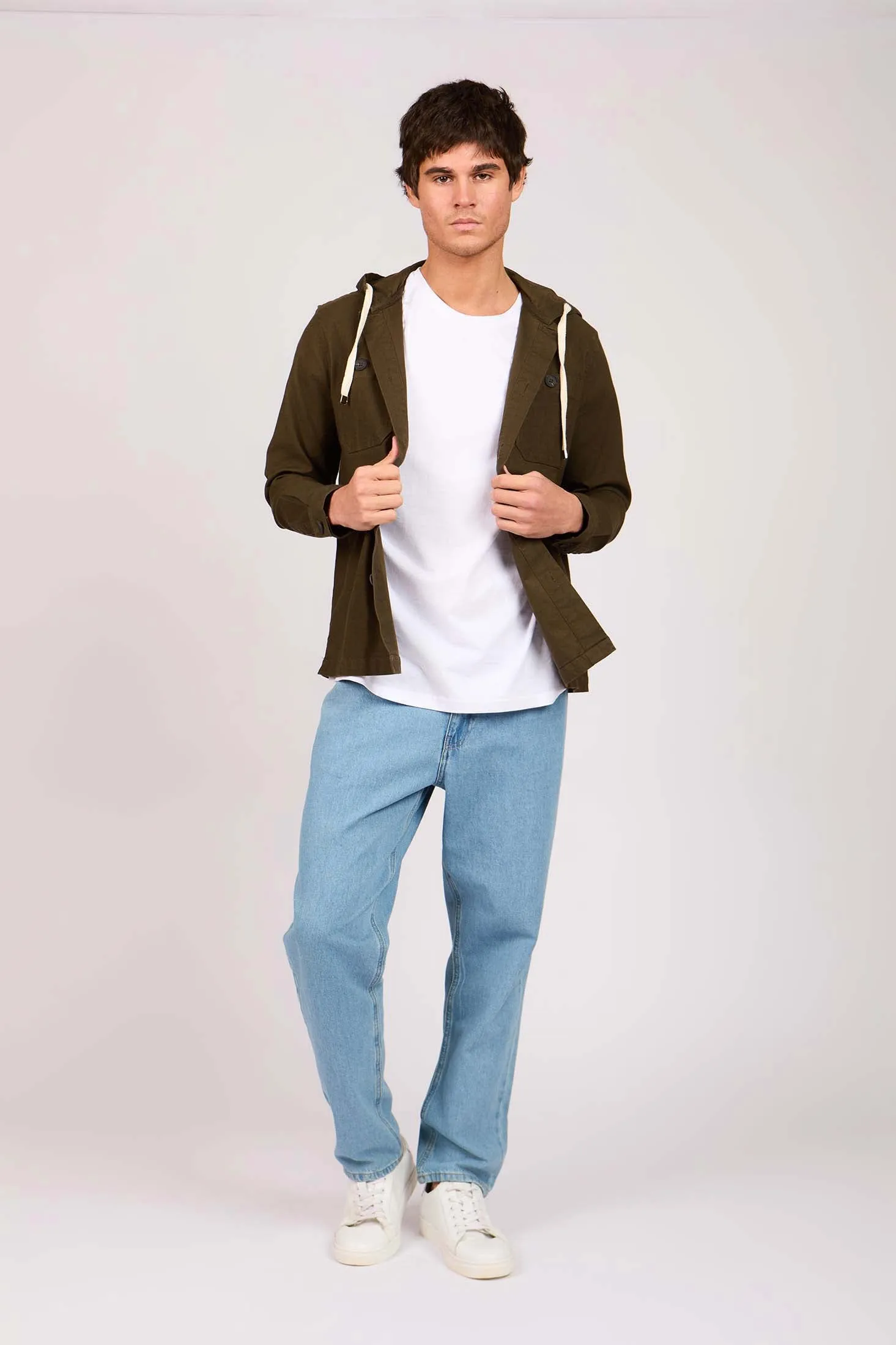 Men Khaki Over Shirt