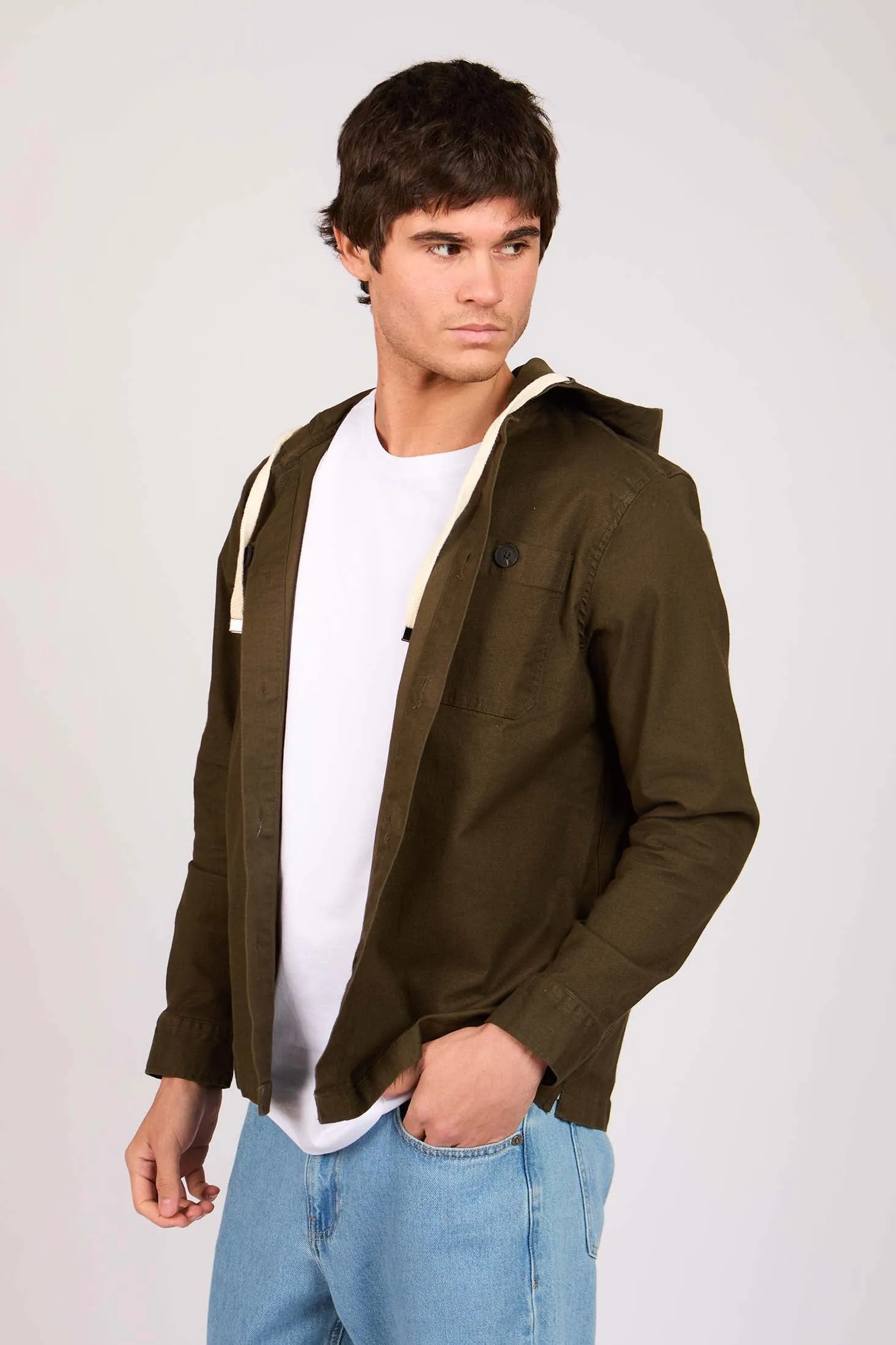 Men Khaki Over Shirt